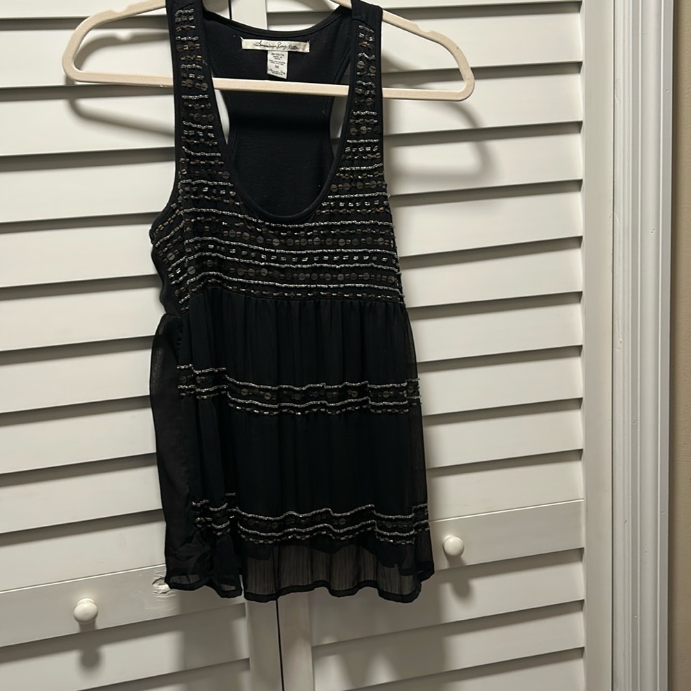 American Rag sequin tank top size medium racer back